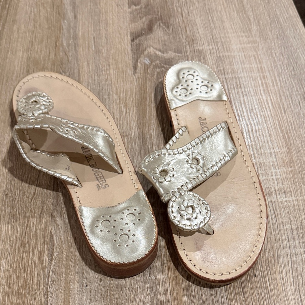 Jack Rogers Women's Sandals in Metallic Gold
